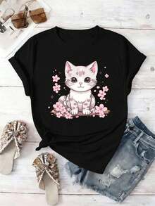 Women T-Shirts - Black - View 2