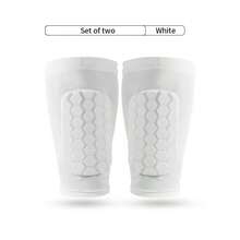 Honeycomb Anti-Collision Soccer Shin Guards, Breathable EVA Thickened Calf Protector With Non-Slip Strips - Multicolor - View 10