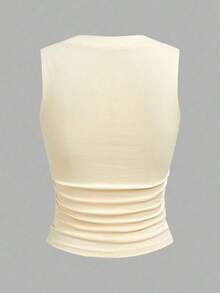 paquete de 3 Tops de tirantes para mujeres con cuello cuadrado acolchado, sin sujetador, ajuste delgado - Multicolor 3 - Ver 8