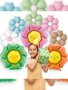 Kit 8pz Globo Flores Primavera Fiesta Festival Cumpleaños - Ver 1