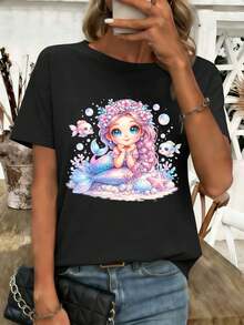 Women T-Shirts - Black - View 1