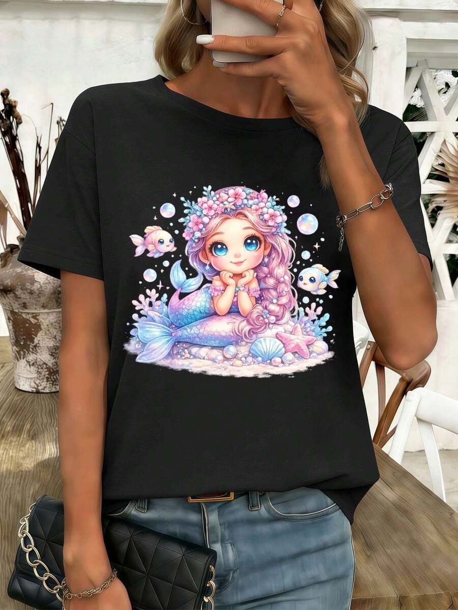 Women T-Shirts - Black - View 1