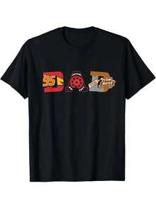Disney And  Cars Dad's Father's Day Birthday T-Shirts - 黑色 - 查看 1
