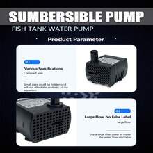 Bomba de acuario sumergible multipotencia 3W-25W | Flujo ajustable para agua salada/agua dulce | Ultra silenciosa | Eje cerámico | Impermeable - 25W - Ver 2