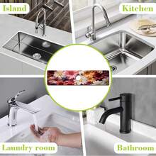 1pc Flower Theme Pattern Sink Drain Pad, Quick-Drying Diatomite Bathroom Faucet Pad, Trimmable Holiday Decorations, Household Kitchen Drain Pad, Washbasin Protection Pad, Suitable For All Kinds Of Faucets In Bathroom And Kitchen. - Multicolor - View 12
