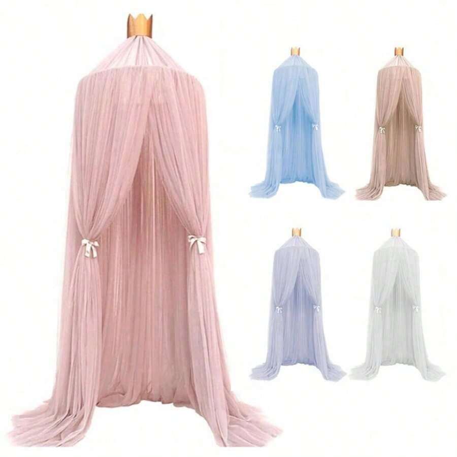Baby Crib Protectors Hanging Mosquito Net Tent Kids Baby Bedding Dome Canopy Princess Bed Girl Room Decoration Bed Canopy Pest Love Valentine - Grey - View 1