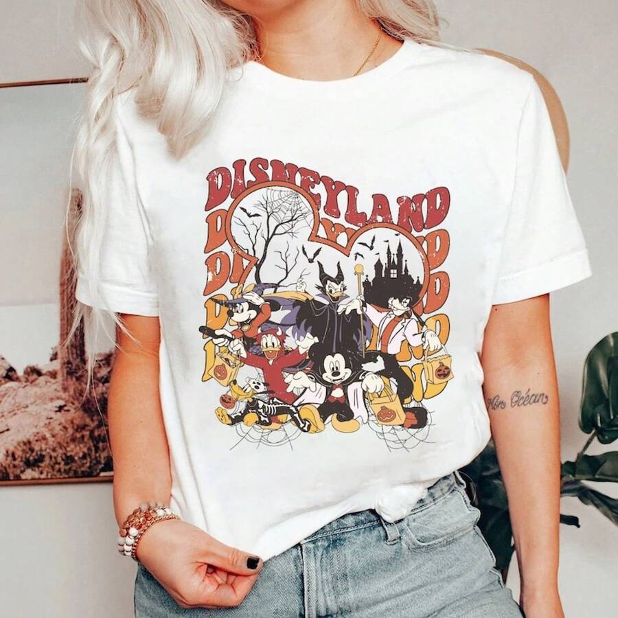 Vintage Disneyland Halloween Pumpkin Shirt, Mickey And Friends Halloween Costume Tshirt, Mickey's Not So Scary Party, Magic KingdomDisneys Disneyland Paris The Magic Kingdom Disneyesque The House Of Mouse Mickey Mouse Empire Modest Summer Outfits Take That T Shirt Summer Coord Tops For Women Summer Summer Clothes Women Summer Clothes Summer Tops Summer Tops Women Summer Co Ord Summer Top Summer Outfits White Top Black Top Holiday Outfits For Women Tops For Women Summer Holiday Gifts Valentine's Day Gifts Earth Day Gifts Oktoberfest Gifts Summer Bank Holiday Gifts - trắng - Xem 1