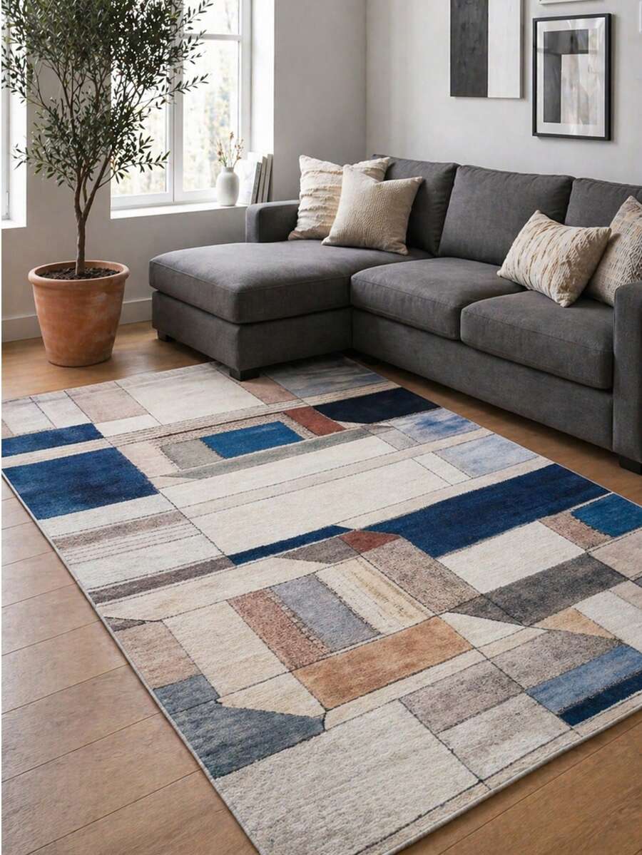 Modern Non-Slip Kitchen Runner Rug, Washable Minimalist Floor Mat for Home Decor, Bedroom, Livingroom Rug, Made in Turkiye 80x200 cm, 80x300 cm,100x200 cm, 120x180 cm - 彩色 - 查看 1