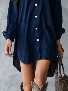 Women Blouses & Shirts - Royal Blue - View 3