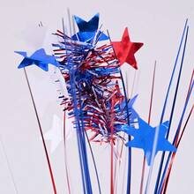 4th Of July Patriotic Metal Decorations, Blue Red White Star Centerpiece, Independence Day Celebration Supplies, Memorial Day Decor - View 4