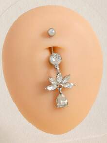 Fashionable Personalized Petal Belly Button Ring, Suitable For Daily Wear And Activities - Silver - View 11