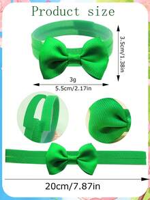 3/6pcs Random Solid Color Knitted Poultry Pet Bow Ties, Cute Exquisite Compact, Suitable For All Seasons, Multi-Color Adjustable Farm Decoration, Party Decoration, Easter Valentine's Day Christmas New Year Wedding Party And Other Holiday Pet Accessories - Multicolor - View 2