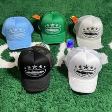 Alcatraz 5 Star Trucker Hat| Y2K Streetwear Mesh Baseball Cap, Unisex Adjustable Snapback, Breathable Sun Hat For Men & Women - white - 查看 4