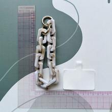 Cordón para teléfono con hebilla de anillo de metal acrílico personalizado de moda, accesorio desmontable de cadena gruesa para bolso - Multicolor - Ver 17