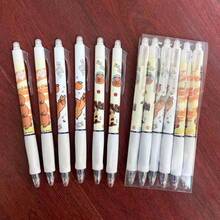 Bolígrafos de gel borrables con diseño de capibara, punta extra fina de 0.5mm, tinta azul retráctil, secado rápido, bolígrafos de rodillo ligeros con borrador incorporado para papelería de oficina - Multicolor - Ver 11