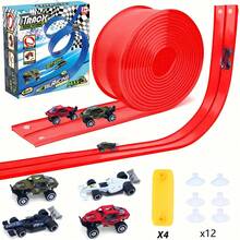 Juguete de Pista de Carreras con Rampa, Juego Educativo de Carreras y Deslizamiento, Rompecabezas para Niños de 2, 3, 4 y 5 Años, Regalos de Cumpleaños, Juguetes para Niños - Azul-5302 - Ver 21