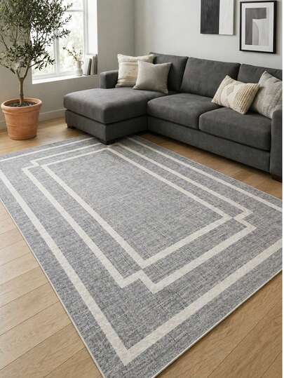 Modern Non-Slip Kitchen Runner Rug, Washable Minimalist Floor Mat For Home Decor, Bedroom, Livingroom Rug, Made In Turkiye 80x200 Cm, 80x300 Cm,100x200 Cm, 120x180 Cm