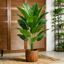 Cây chuối nhân tạo cao 67cm-114cm, kiểu dáng Bắc Âu, cây xanh giả, thích hợp trang trí trong nhà/ngoài trời, phòng khách, lối vào, văn phòng, sân vườn, cây cọ nhân tạo không cần bảo dưỡng, chất liệu nhựa bền cao cấp, trang trí nhà cửa, biệt thự, nhà nghỉ, trang trí đám cưới - Không bao gồm chậu trồng cây. - màu xanh lá - Xem 8