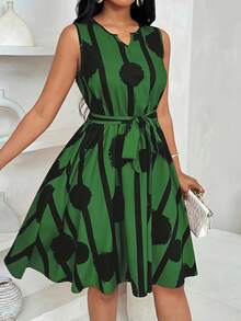 Vestido de talla grande para mujer - Verde - Ver 1