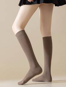 1 Pair/5 Pairs Women's Thick Cashmere Blend Knee,High Socks, Warm For Autumn/Winter, Cozy Socks - Multicolor - View 6