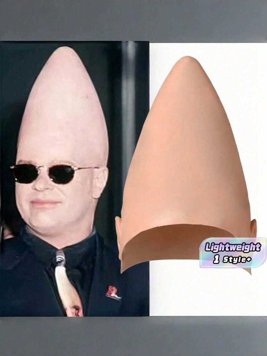 1pc Funny Alien Cone Hat, Made Of PU Leather, Lightweight And Comfortable, Novelty Party Prop, Suitable For Halloween Costumes, Role-Playing, Theme Events - 1PC - View 1