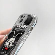Officially Licensed Disney Mickey Mouse Phone Case, This Protective Phone Case Features A Classic Print Of Cheerful Mickey Mouse With His Iconic Round Ears And Bright Smile, Set Against A Vibrant Backdrop Decorated With Subtle Star And Polka Dot Accents, Made With Flexible, Durable TPU Material To Protect Against Everyday Scratches, Bumps, And Minor Impacts, With A Raised Camera Frame For Extra Lens Protection, Slim And Lightweight Construction That Adds Minimal Bulk And Fits Easily In Pockets And Bags, Compatible With IPhone 17, 16, 15, 14, 13, 12, 11 Pro Models, Making It A Timeless Choice For Mickey Fans And Disney Lovers, Ideal For Birthdays, Holidays, Or Any Special Occasion To Surprise Family And Friends - Silver - View 6