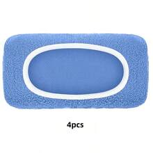 1/4 miếng lau nhà bằng sợi microfiber - Miếng lau nhà ướt/khô có thể tái sử dụng và giặt được - Phù hợp với hầu hết các loại chổi lau nhà tiêu chuẩn - Màu xanh nhạt, miếng lau nhà gia dụng - A - Xem 13