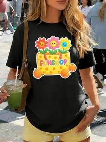 Women T-Shirts - Black - View 1
