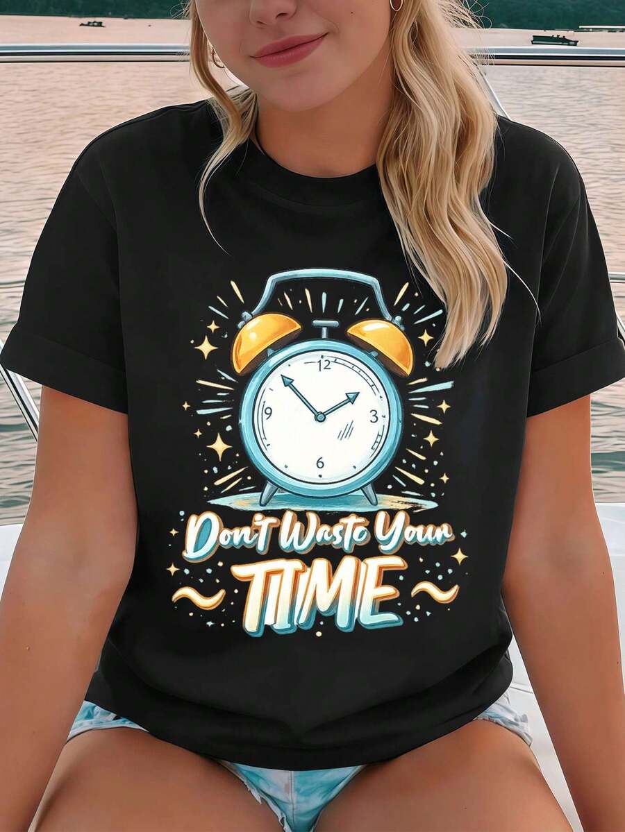 Dam-T-shirts - Svart - Visa 1