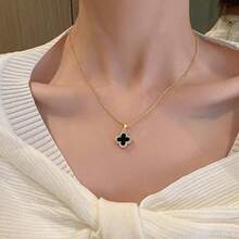 Clover Sweater Chain/Autumn & Winter Collarbone Chain - 隨機 - 查看 4