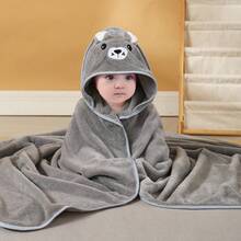 1pc Soft Absorbent Baby Hooded Bath Towel, With Cute Animal Pattern, Breathable And Comfortable, Suitable For Children Shower And Wrap - Multicolor - View 7