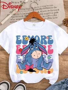Disney Eeyore Floral Retro Print Summer T Shirt Women Casual Cartoon Short Sleeve Crew Neck Soft Tee -- Disneys Disneyland Paris The Magic Kingdom Disneyesque The House Of Mouse Mickey Mouse Empire Modest Summer Outfits Take That T Shirt Summer Coord Tops For Women Summer Summer Clothes Women Summer Clothes Summer Tops Summer Tops Women Summer Co Ord Summer Top Summer Outfits White Top Black Top Holiday Outfits For Women  Tops For Women Summer Holiday Gifts Valentine's Day Gifts Earth Day Gifts Oktoberfest Gifts Summer Bank Holiday Gifts - 白色 - 查看 1