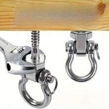 Giá đỡ vít bằng thép không gỉ 304, giá treo xoay 180° chịu tải nặng, ghế võng yoga, phụ kiện bao cát, bộ kết hợp xoay. - Bạc - Xem 5