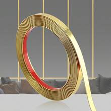 1pc 3 Meters/118.11in PVC Decorative Line Wall Sticker, Self-Adhesive Wall Trim, DIY Furniture Wall Surface Tabletop Cabinet Tile Decor Background Wall Edging Strip - A - View 3