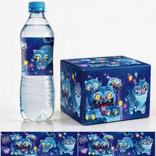 10 piezas Etiquetas adhesivas con diseño de dibujos animados de tigre azul D-Emon Hunter de K-Pop para botellas de agua, portátiles, cuadernos, regalos de fiesta, estilo aleatorio - Multicolor - Ver 2