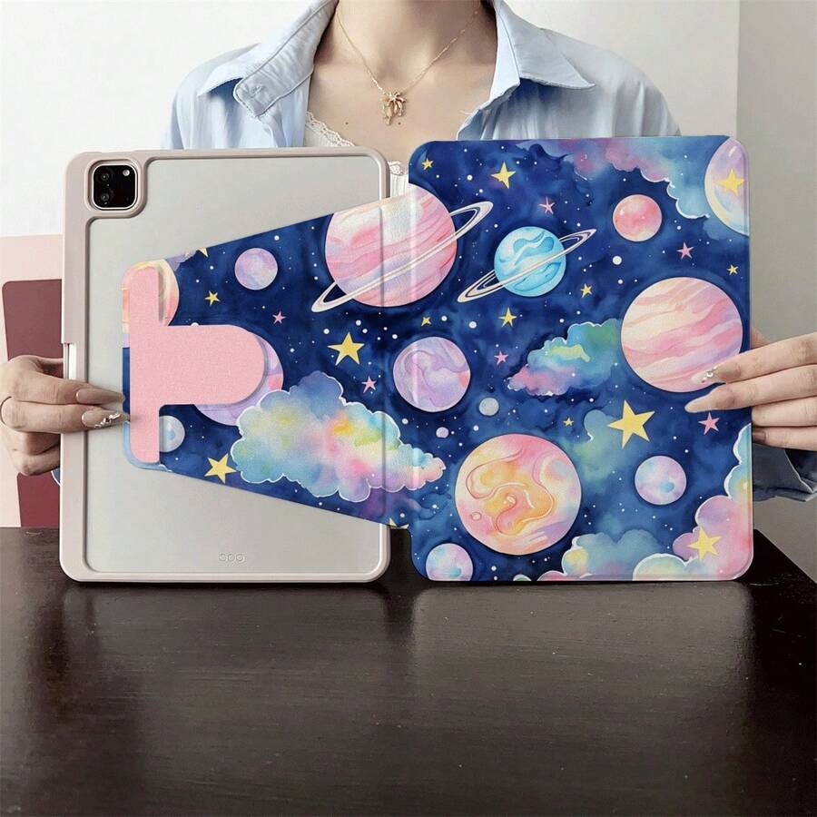 iPad 相容保護殼 360° 旋轉可折疊智慧保護殼,適用於 iPad Air 6/5/4、iPad 10 (10.9")、iPad Pro 2024/Air M3/A16 2025,適合工作、旅行與居家使用,相容 Galaxy Tab A8/A9 Plus/S6 Lite/S7/S9 FE Plus、小米平板 5/5 Pro/6/6 Pro/7/7 Pro/6S Pro、OPPO Pad、華為 MatePad、vivo Pad、榮耀平板、聯想小新平板 - 彩色 - 查看 1
