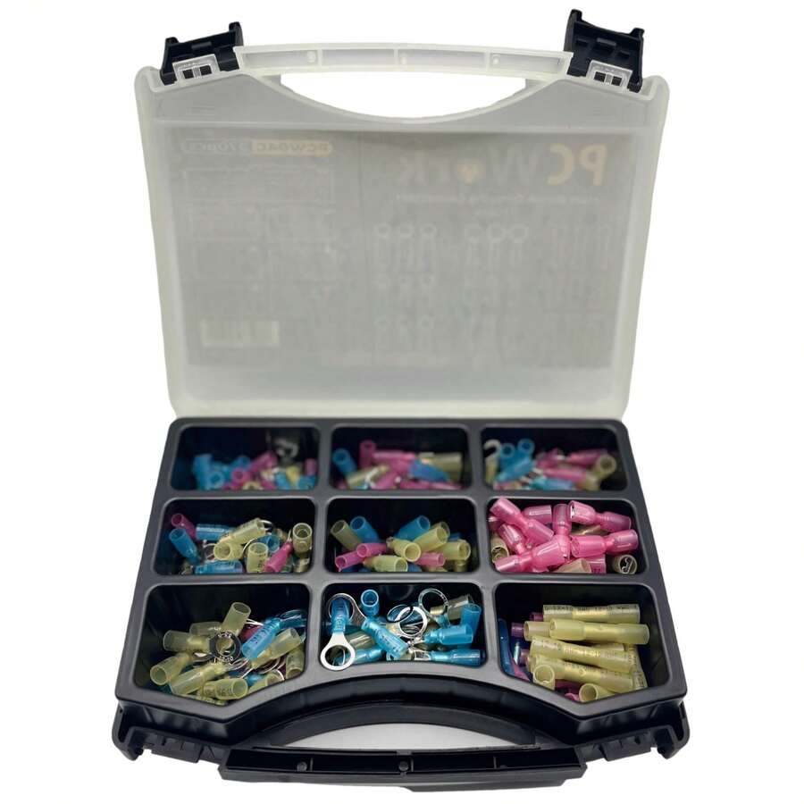 Various Crimping Terminals Case With 270 Terminals PCW04C - View 1