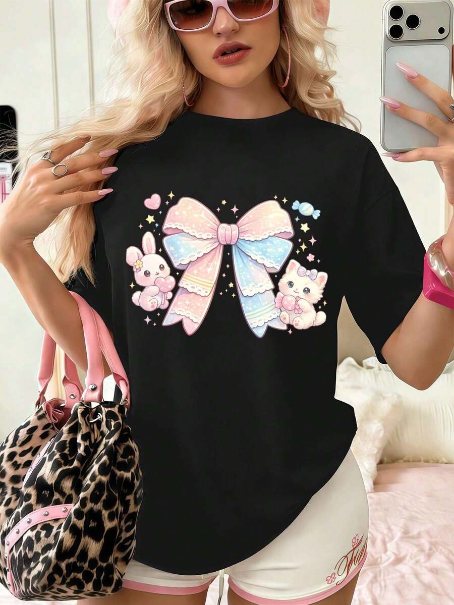 Women T-Shirts - Black - View 1