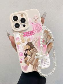 1 Elegant Phone Case (Does Not Include Lanyard Or Stand) Pink Heart-Shaped Fashionable Drop-Resistant Jesus Oil Painting Phone Case Compatible Phones:  17/17 Pro/17 Pro Max/16/11/16 Pro/16 Plus/16 Pro Max/16E/15 Pro Max/13/14/12/XS/XR/7G/8P, Galaxy S25/S25 Plus/S25 Ultra/A16/A36/A26/A56/A50/A12/A32/A52/A72/A51/A21S/A13/A14/S24/S24 Plus/S24 Ultra/S20/S23/S22/A53/S20 FE/S21, 11/12 Pro/12/12X/13 Pro/14 Pro/15 Pro/X3 Pro, 10/9/Note 9/12C/Note 11 Pro/Note 8 Pro/9C/9A, Internal Version - 多色 7 - 查看 3