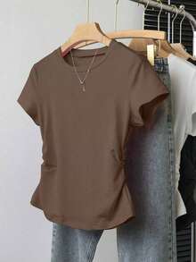 Camiseta casual de verano para mujer con estampado de leopardo - Multicolor 8 - Ver 4
