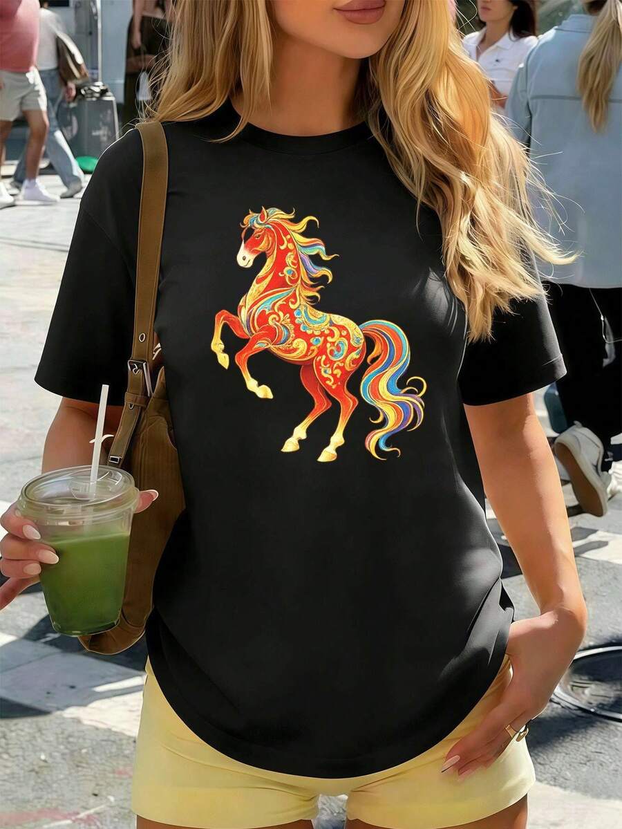 Women T-Shirts - Black - View 1