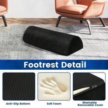 Black Foot Rest For Under Desk At Work, Office Desk Accessories With Soft Foam Washable Removable Cover, Foot Stool For Car Home Office To Support And Relax Ankles - Black - View 2