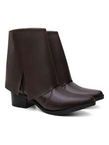 Beira Rio Women's Ankle Boot With Chunky Heel And Zipper For Winter - Rust Brown - View 5