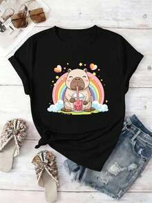 Women T-Shirts - Black - View 2