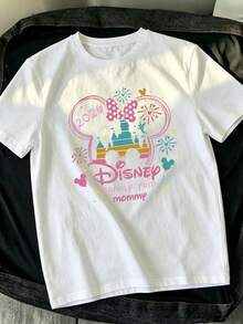 Disney Family Trip 2026 Matching Shirts, Castle Mickey Ears Mommy Daddy Tees, Cute Coordinating Outfits For Disneyland Vacation - 女童 - 查看 2