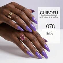 Brand GUIBOFU 1pc No.078 Gel Nail Polish - Violet Purple - View 10
