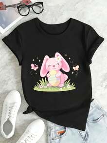 Women T-Shirts - Black - View 2