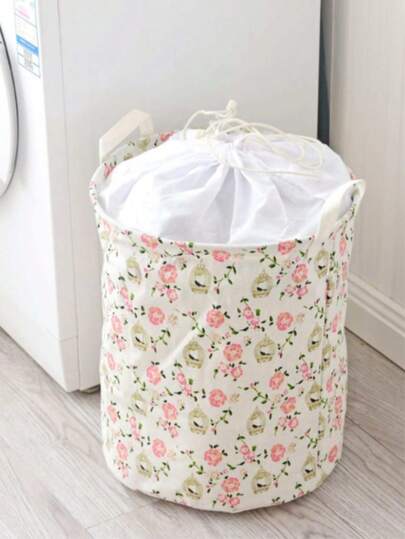 Giỏ đựng đồ giặt bằng vải cỡ lớn, thùng chứa đồ gấp gọn chống thấm nước dùng trong nhà để đựng đồ chơi và quần áo bẩn.