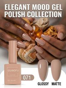 1 pieza Esmalte de uñas en gel de la marca GUIBOFU No.071 - Camel - Ver 3