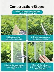 1Roll Window Mosquito Net Repair Patch Tape, Self-Adhesive Mesh Patch For Holes, Anti-Mosquito, Waterproof, Easy To Cut & Apply, For Home Door Window Screen Fix - Window Screen Repair Subsidy - View 9